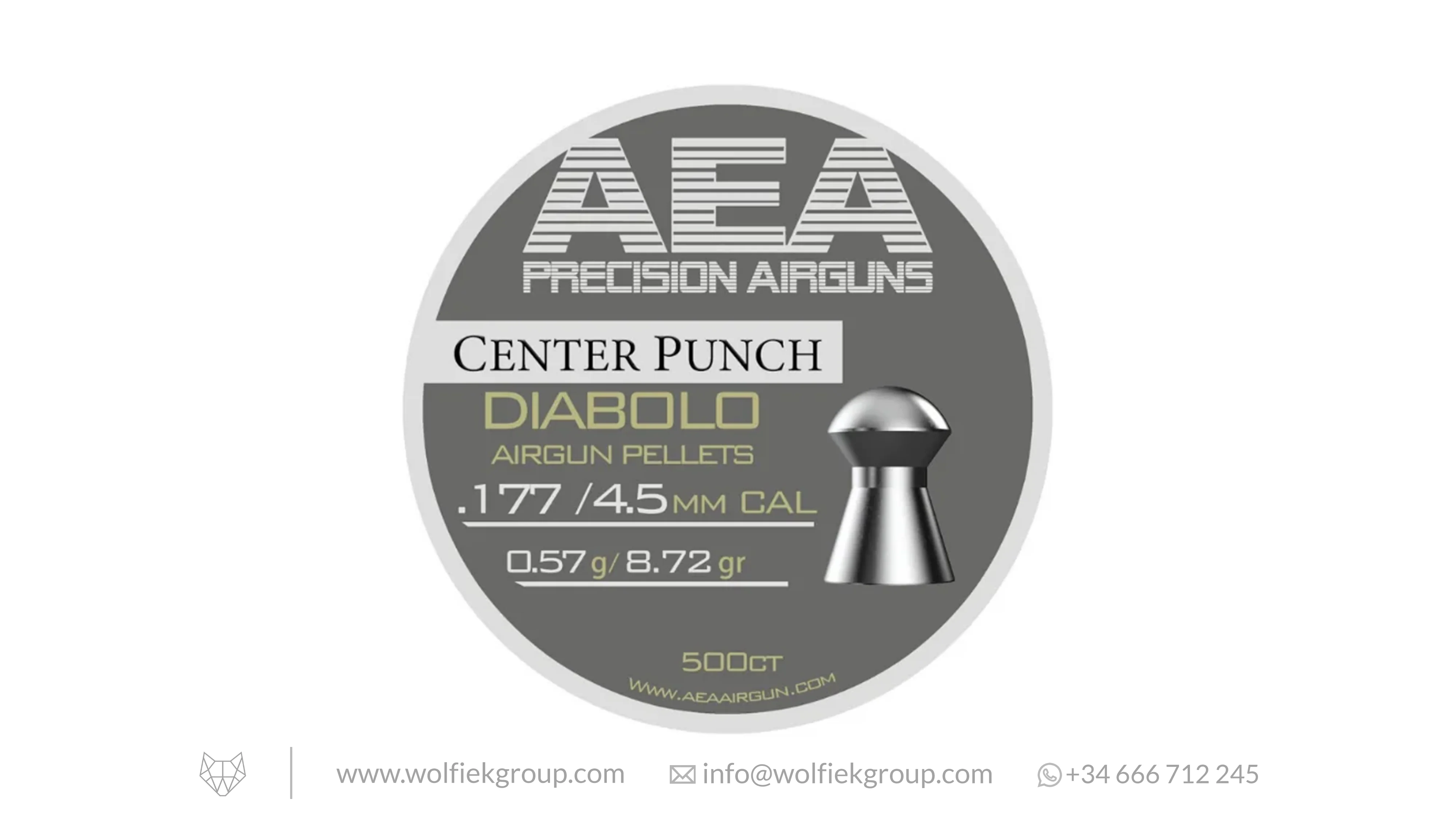 AEA Center Punch Diabolo Pellets · Domed · Cal .177 (4.5mm)