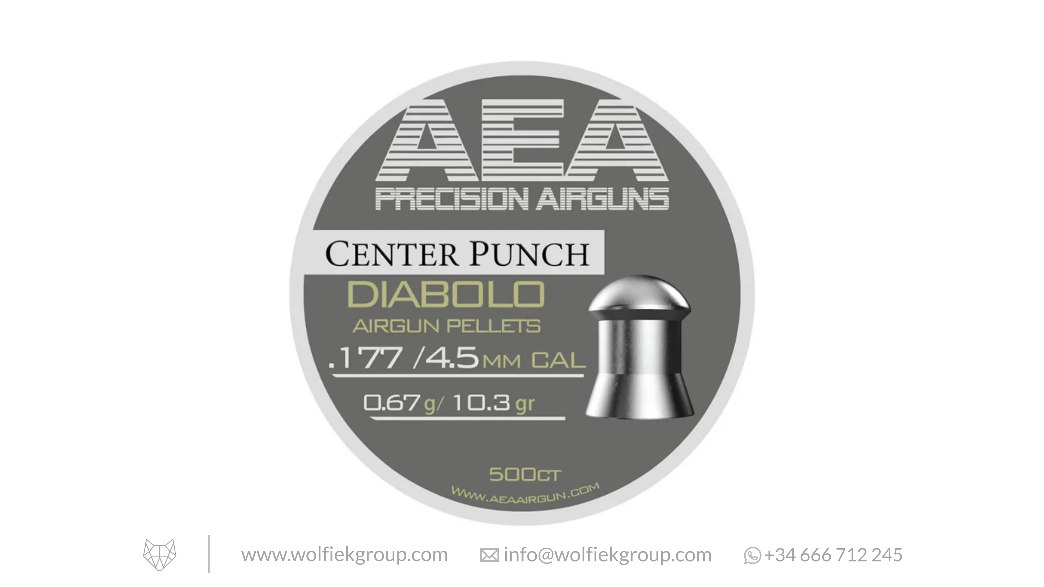 AEA Center Punch Diabolo Pellets · Domed · Cal .177 (4.5mm) - Image 2