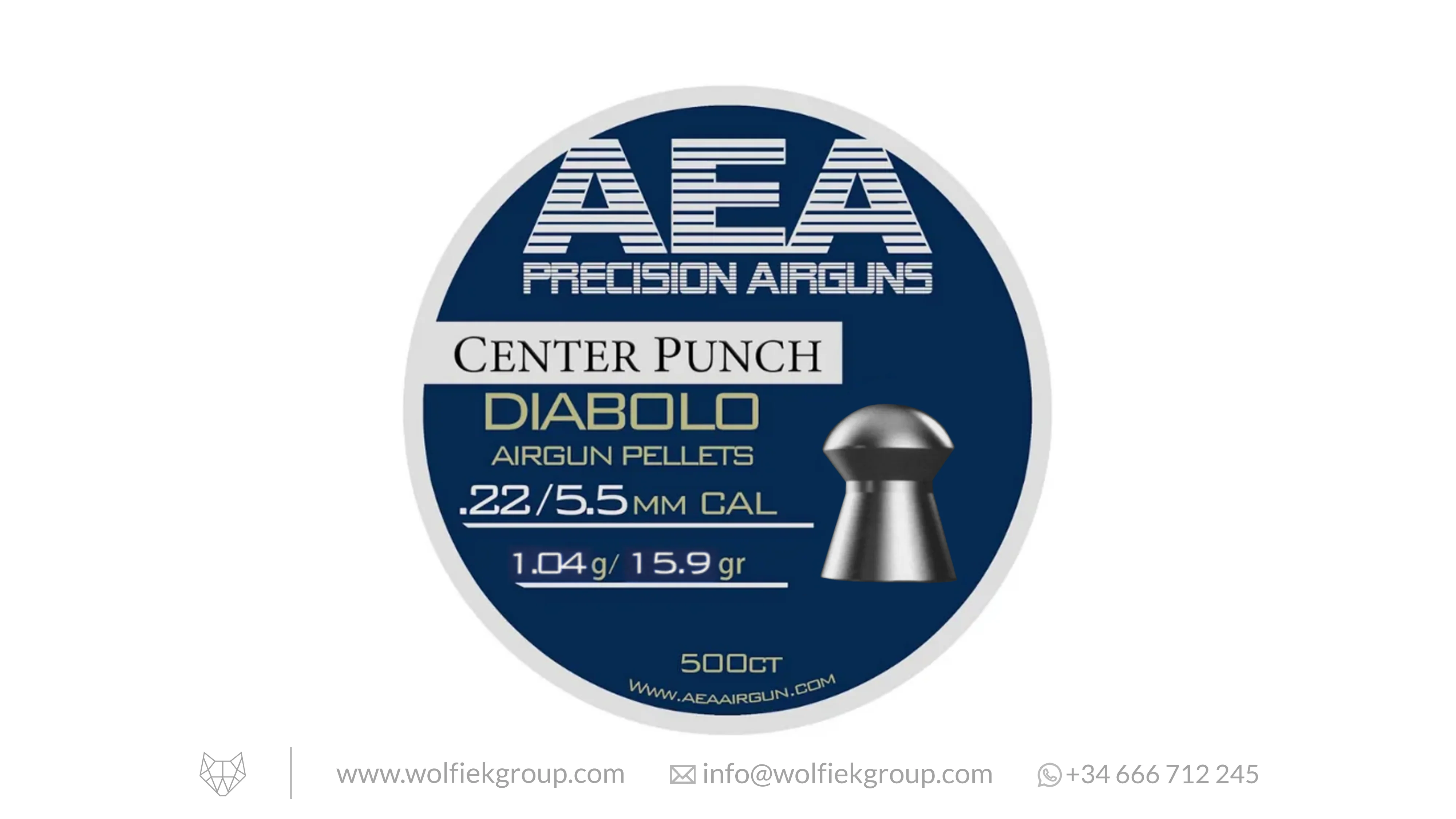 AEA Center Punch Diabolo Pellets · Domed · Cal .22 (5.5mm) - Image 4