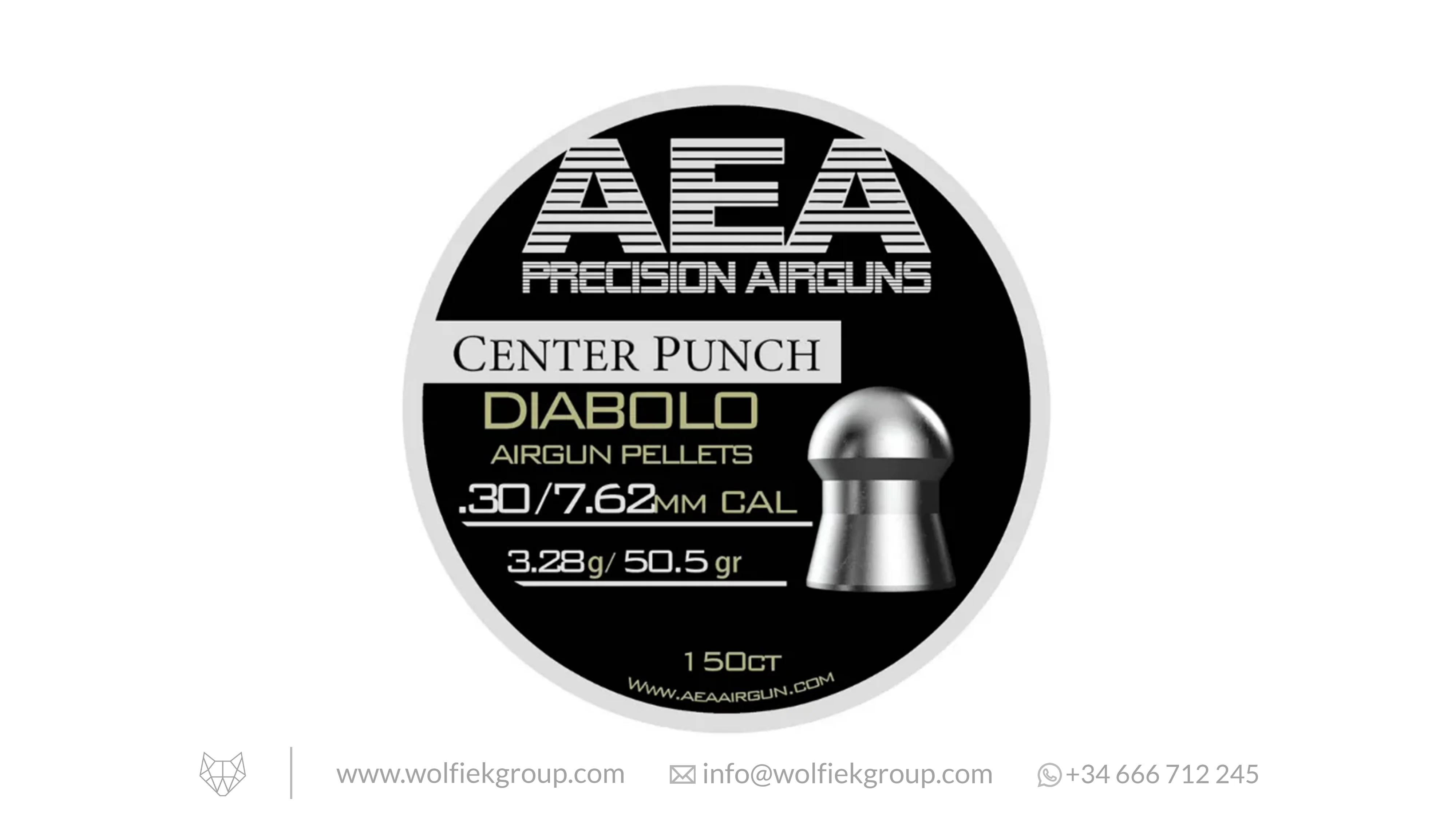 AEA Center Punch Diabolo Pellets · Domed · Cal .30 (7.62mm) - Image 2