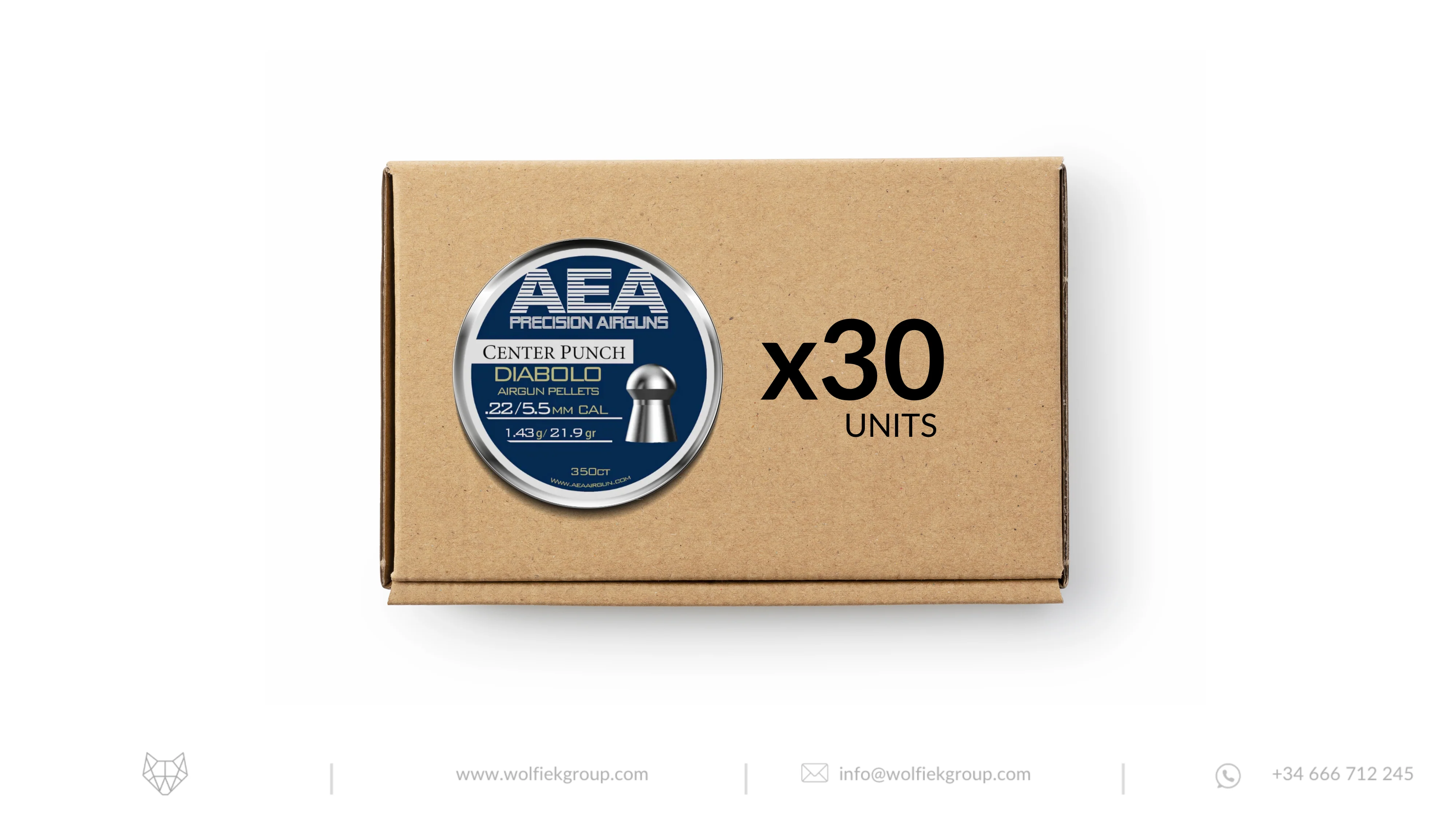 AEA Master Box Center Punch Diabolo Pellets · Domed · Cal .22 (5.5mm) - Image 3