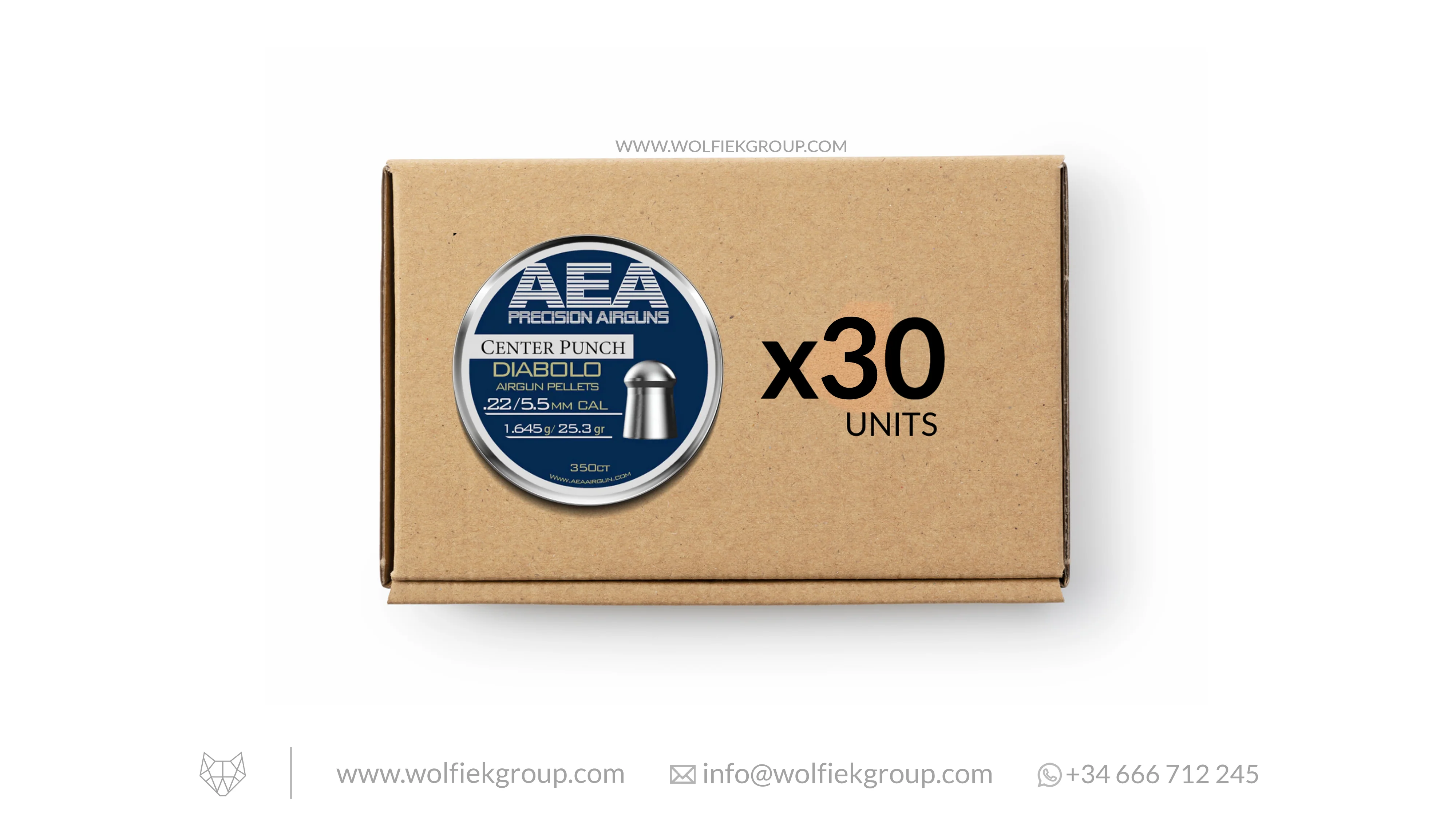 AEA Master Box Center Punch Diabolo Pellets · Domed · Cal .22 (5.5mm) - Image 4