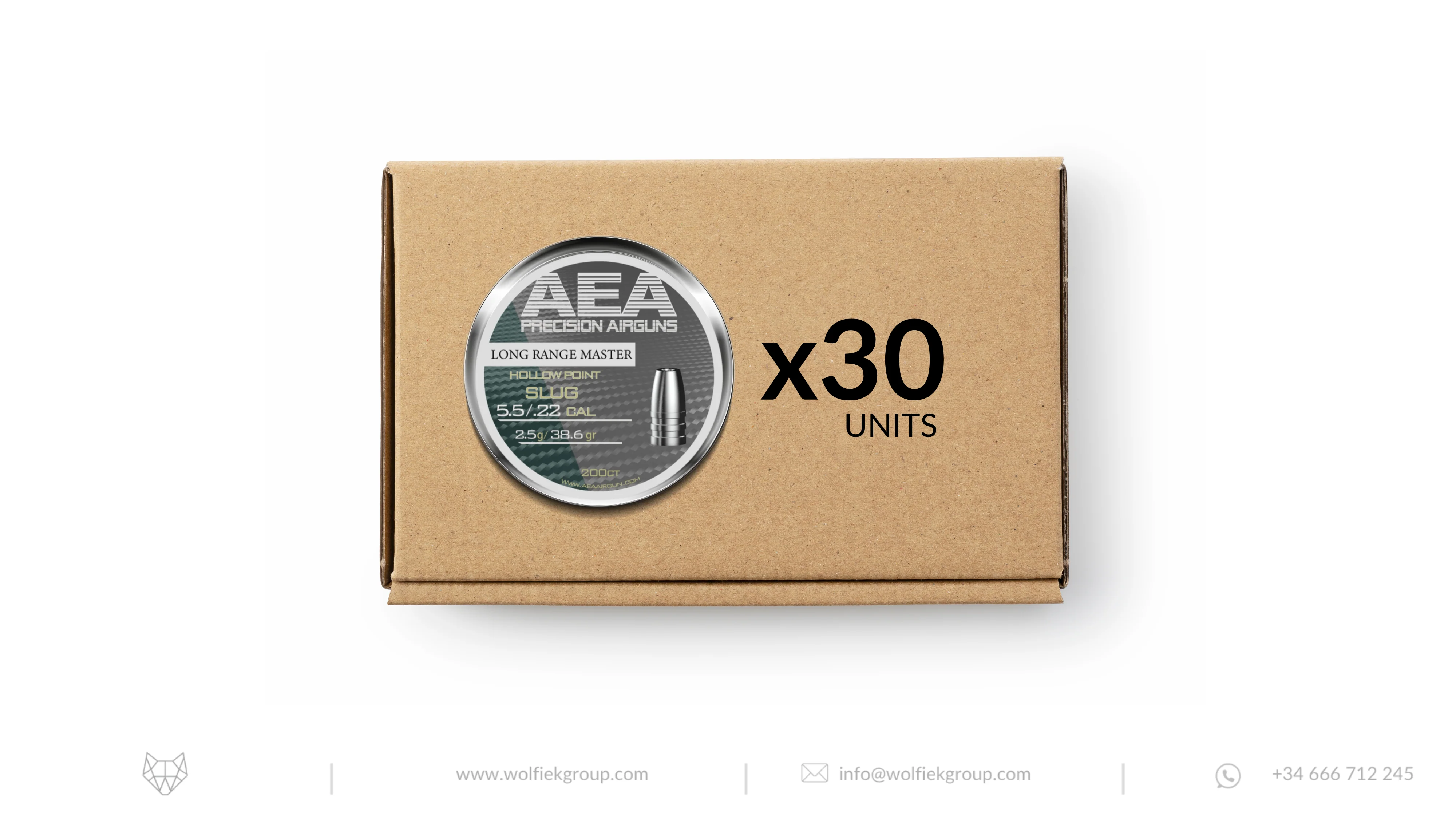 AEA Master Box Long Range Master Slugs · Hollow Point · Cal .22 (5.5mm) - Image 2