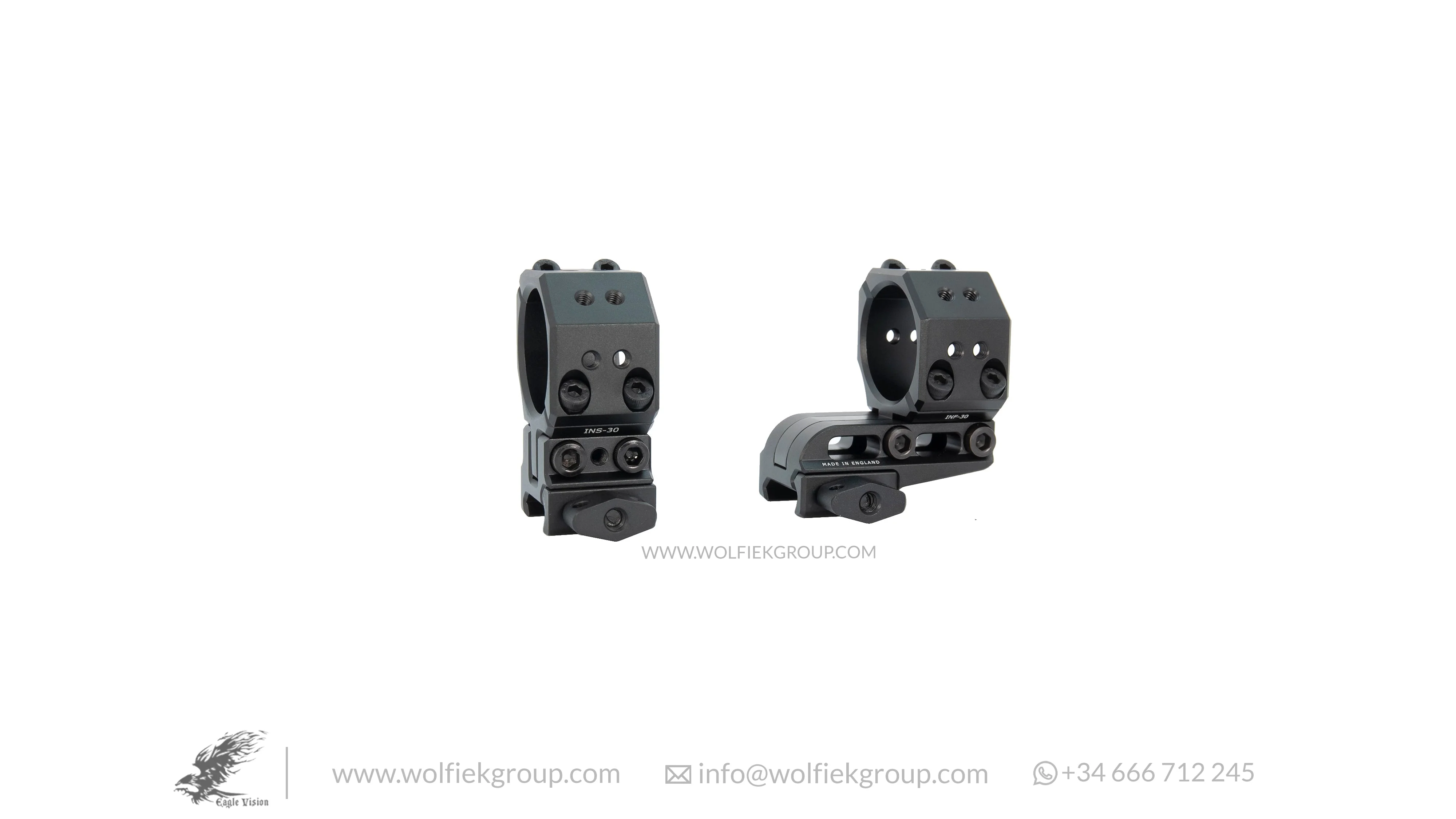 Eagle Vision Infinity Elevation Adjustable Riflescope Mounts - 30mm (INS/Forward) - Image 3