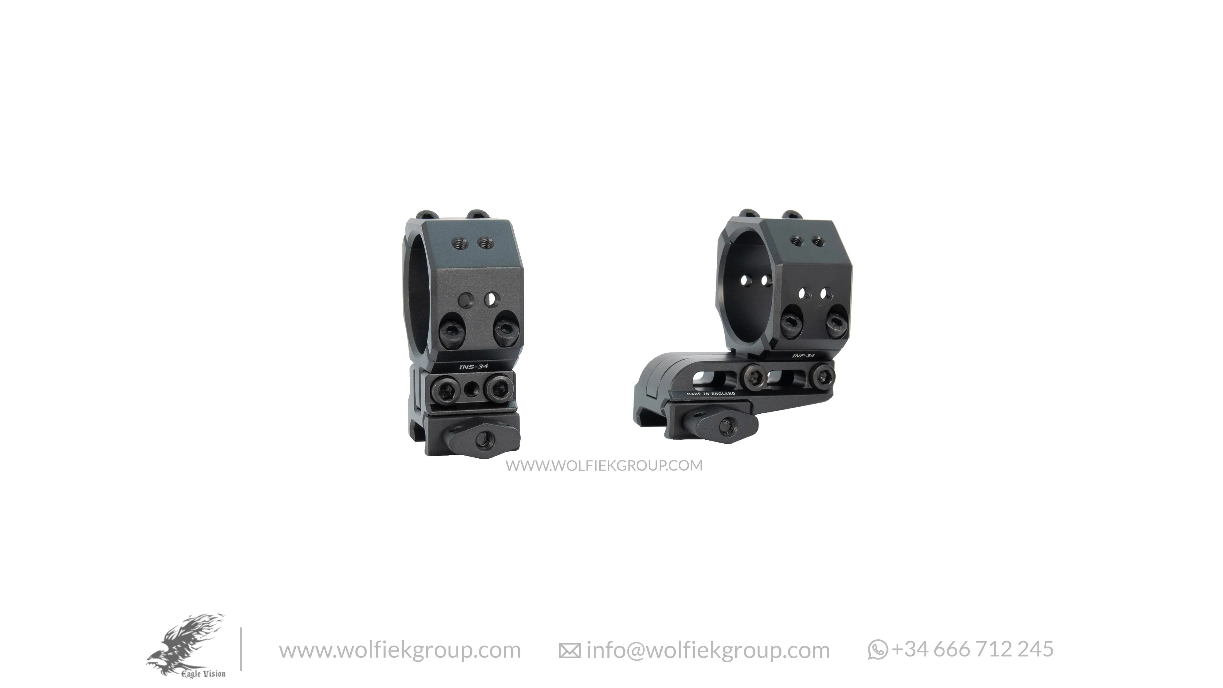 Eagle Vision Infinity Elevation Adjustable Riflescope Mounts - 34mm (INS/Forward) - Image 3