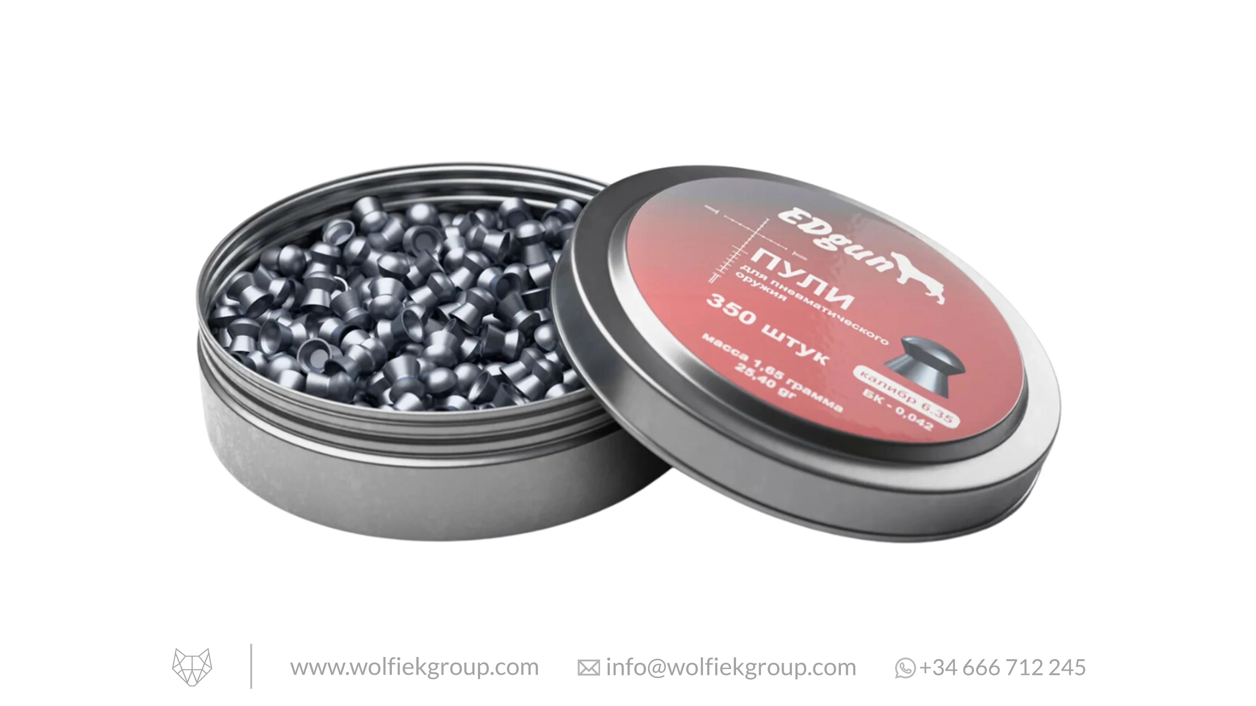 EDgun Premium Airgun Pellets · Domed · Cal .25 (6.35mm)
