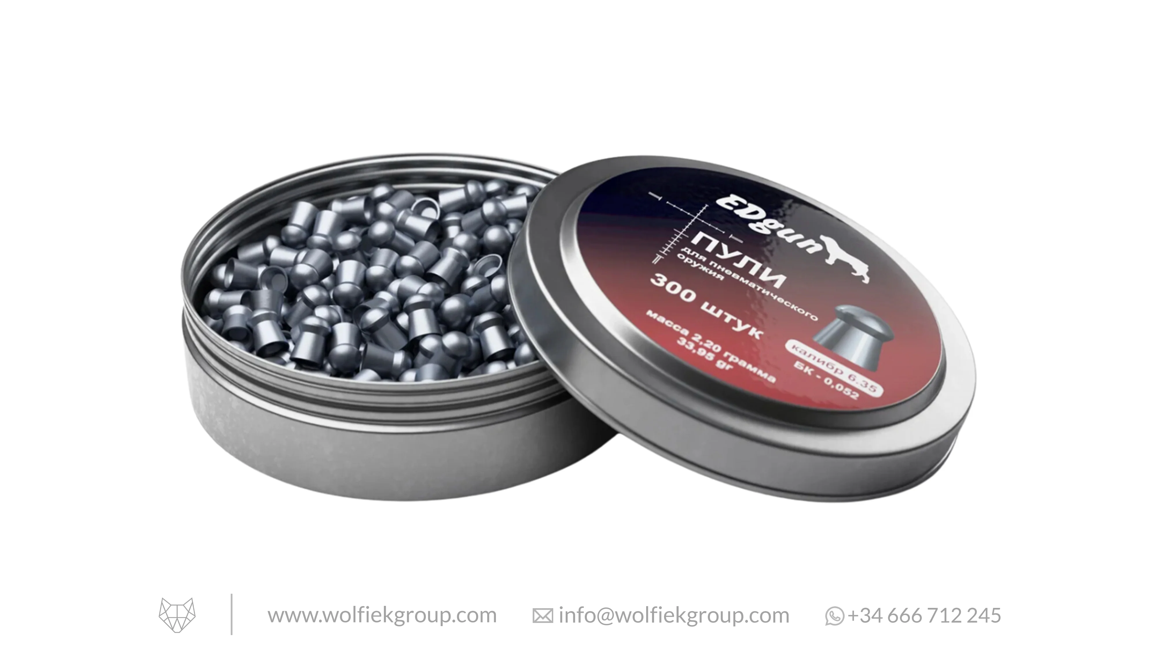 EDgun Premium Airgun Pellets · Domed · Cal .25 (6.35mm) - Image 2