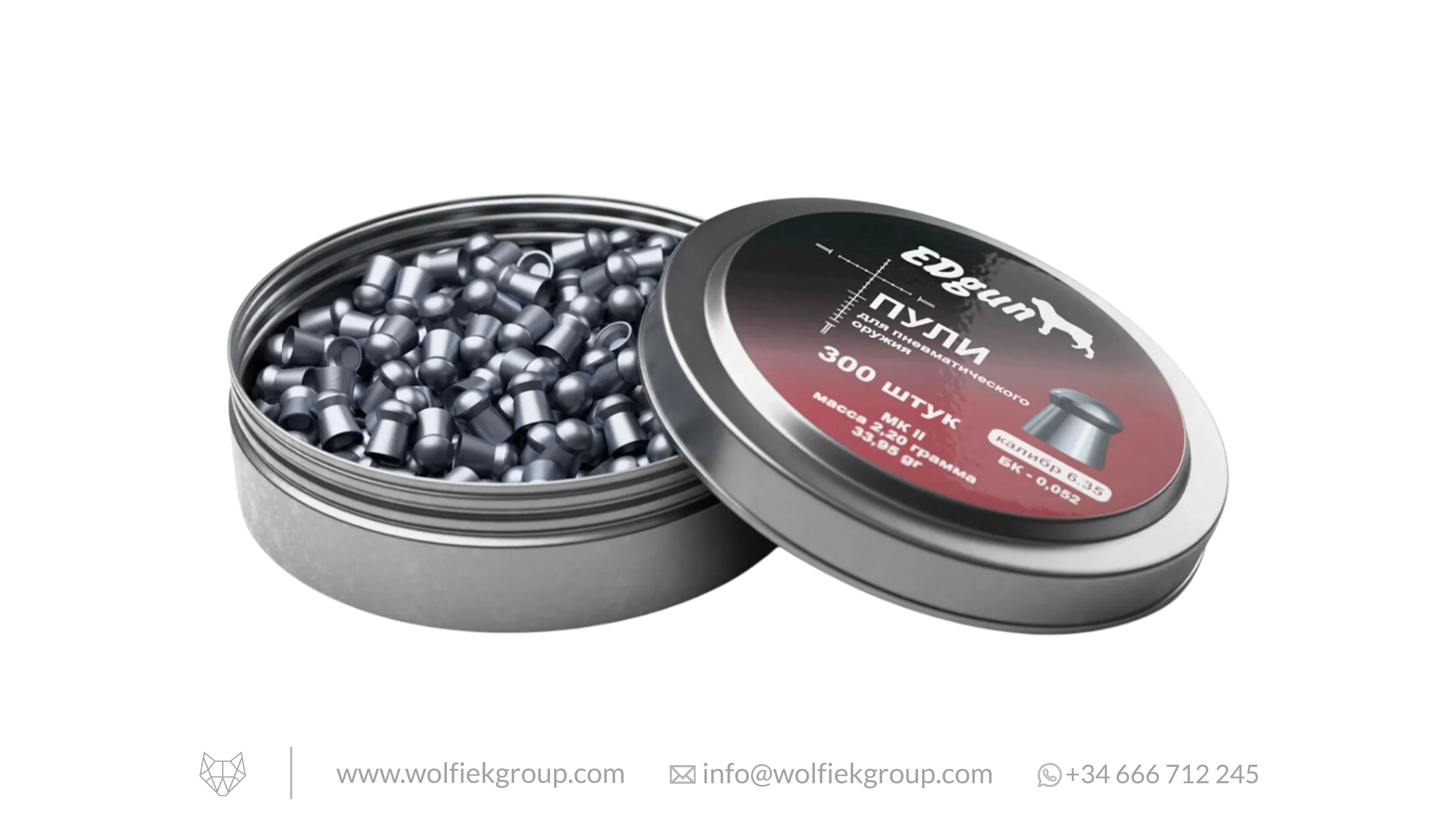 EDgun Premium Airgun Pellets · Domed · Cal .25 (6.35mm) - Image 3