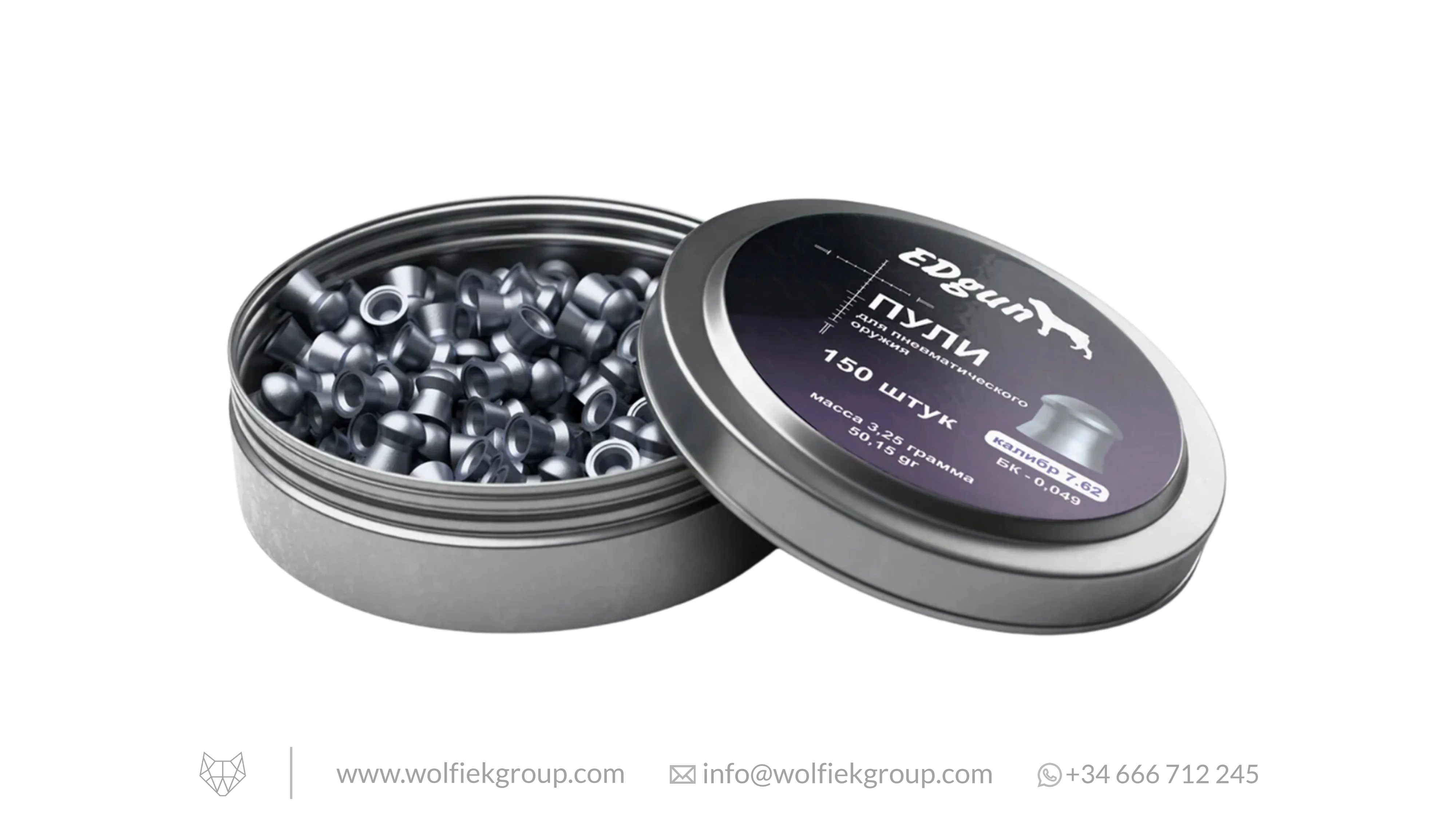 EDgun Premium Airgun Pellets · Domed · Cal .30 (7.62mm) - Image 2