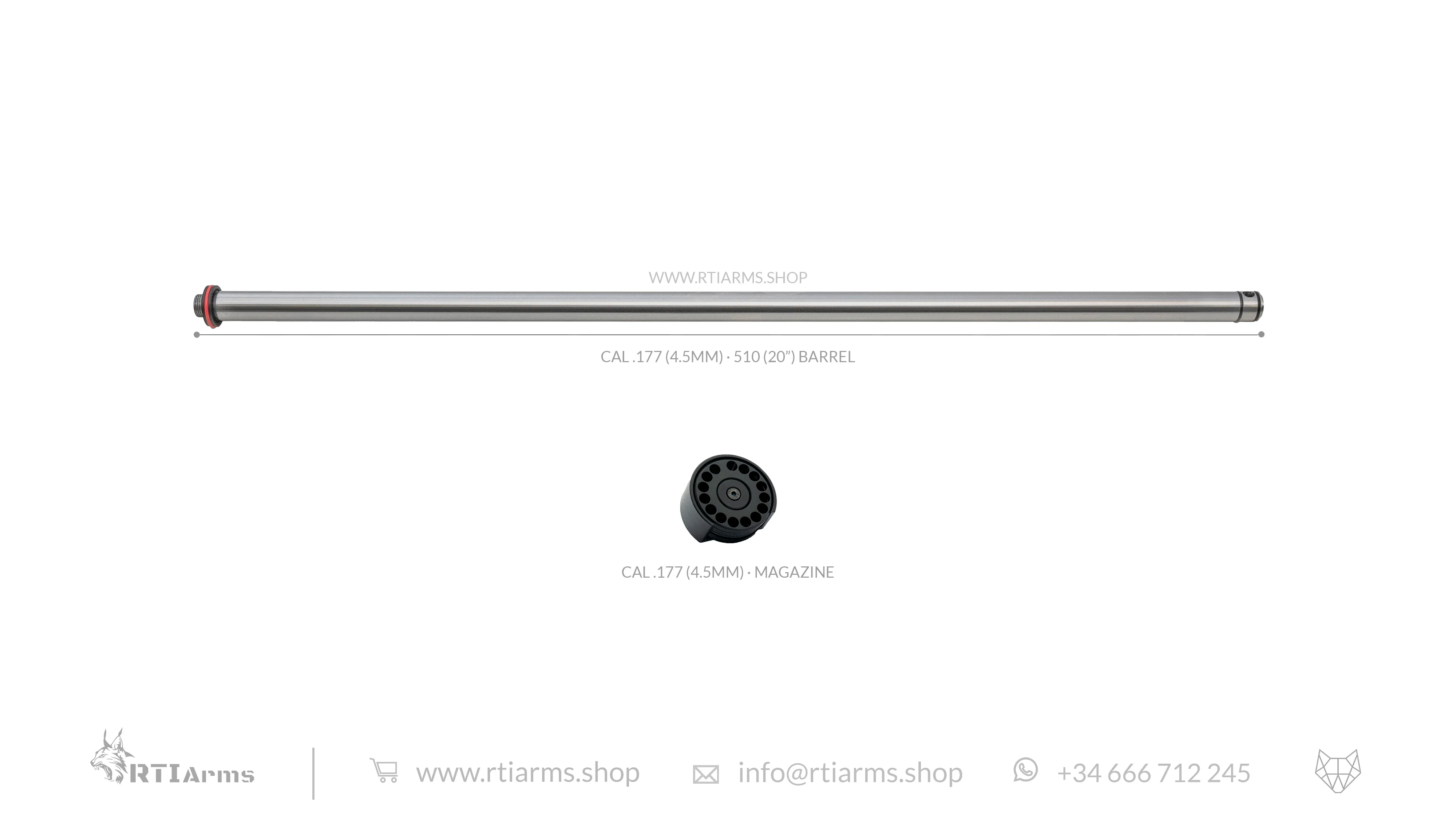 RTI · Lothar Walther Barrel · 510mm (20") - Cal .177 (4.5mm) - Image 3