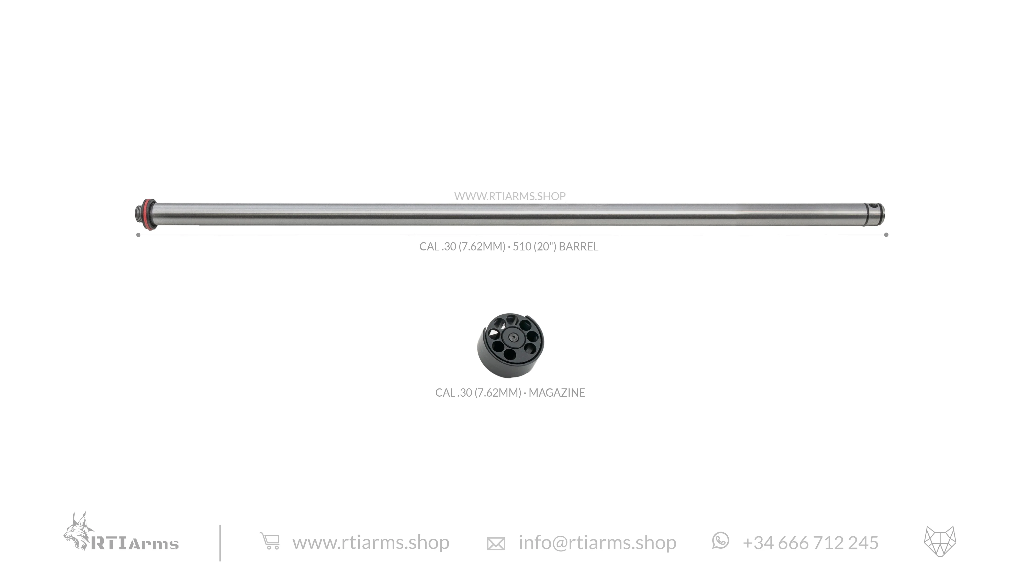 RTI · Lothar Walther Barrel · 510mm (20") - Cal .30 (7.62mm) - Image 4