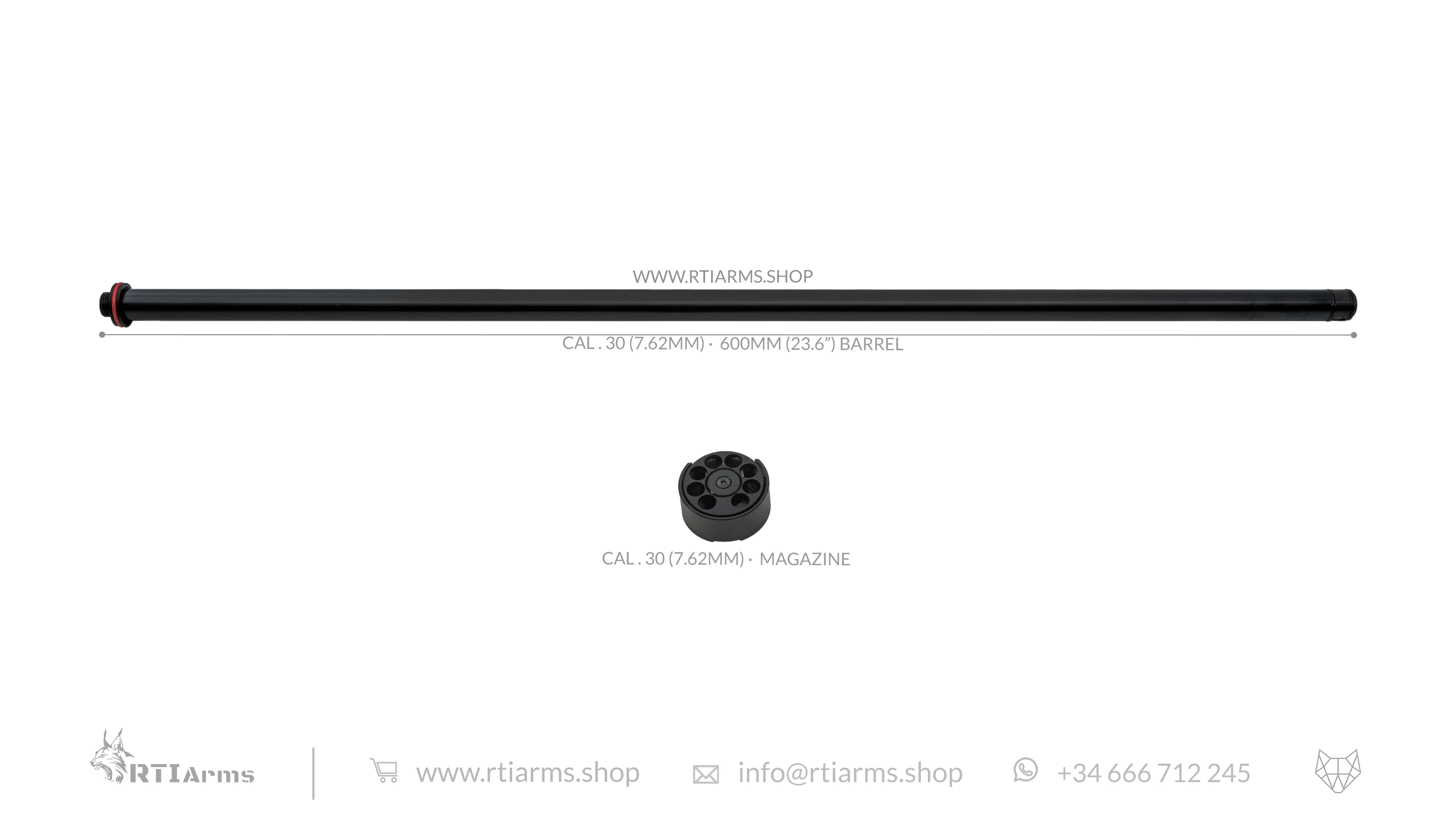 RTI · Lothar Walther Barrel  · 600mm (24") - Cal .30 (7.62mm) - Image 3