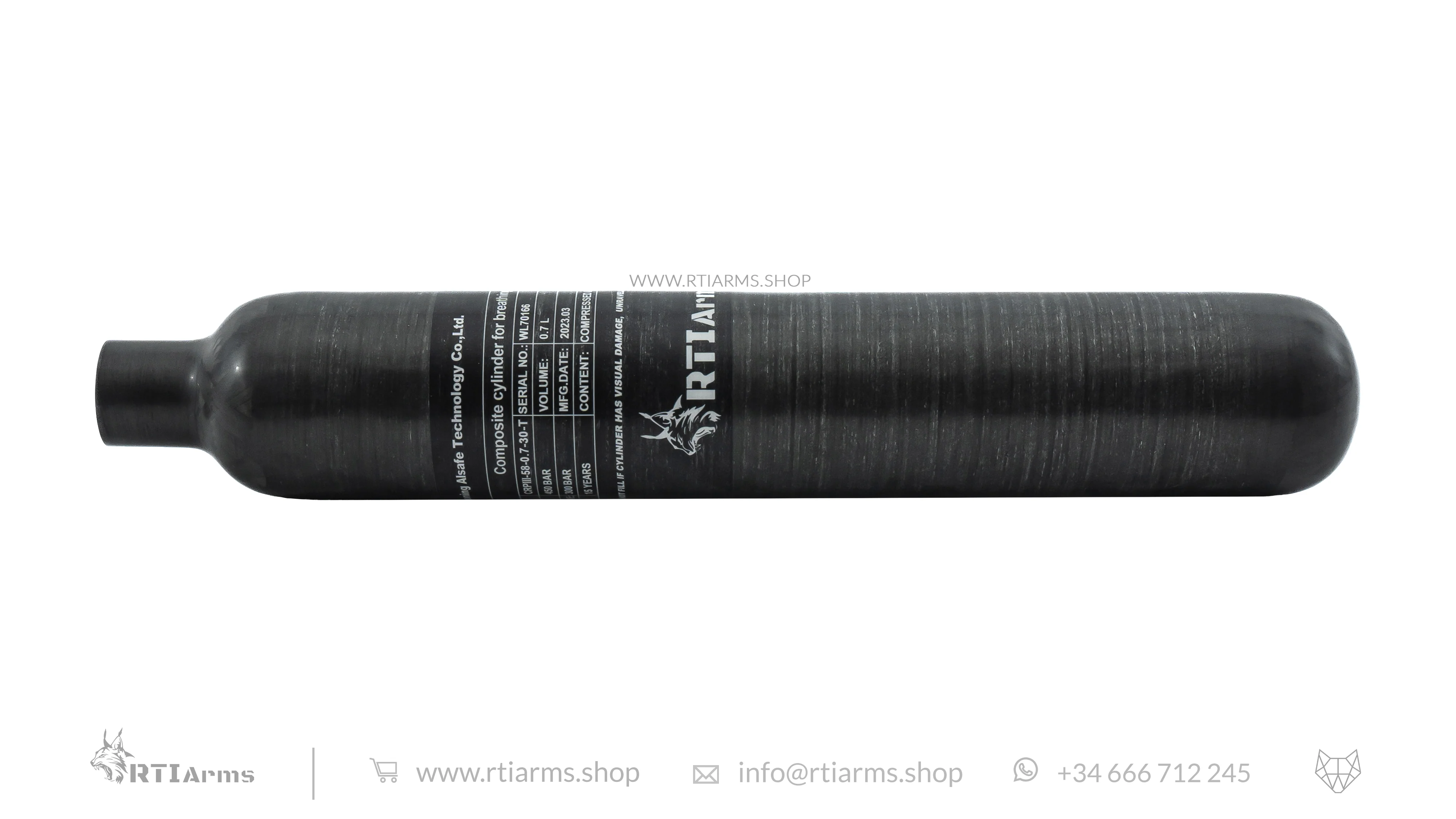 RTI Carbon Fiber Bottle 700cc (0,70 L) - Image 3