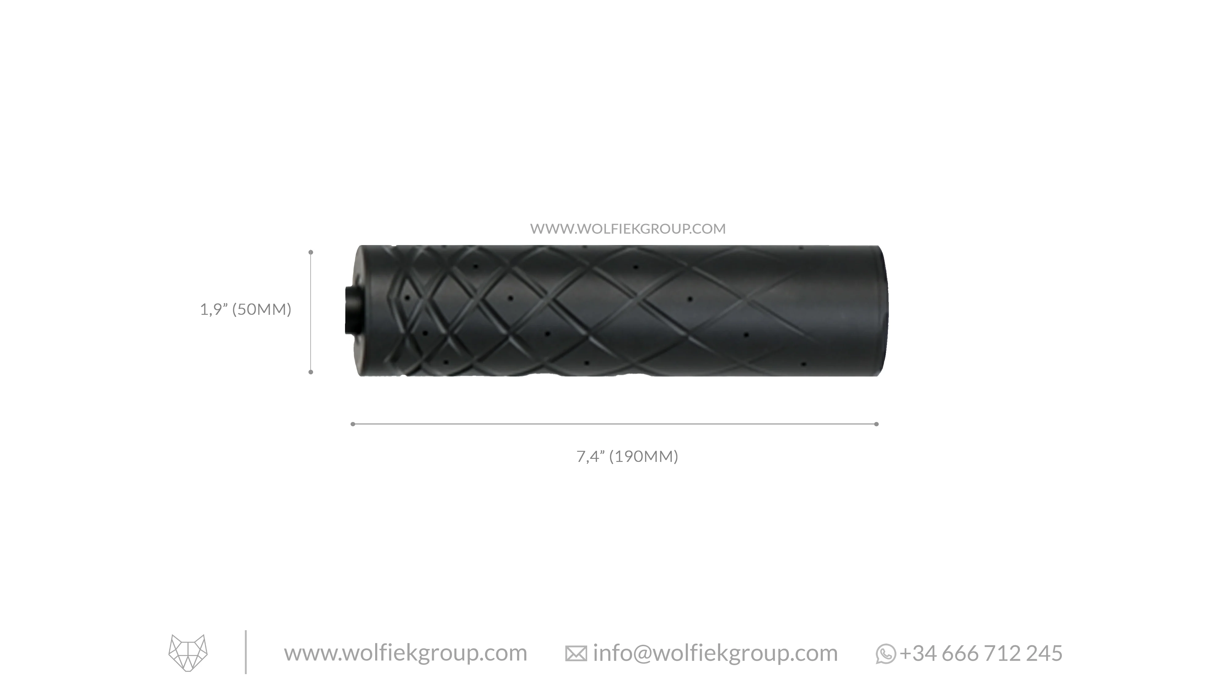 RTI Hush Aluminium 50mm Suppressor for Airguns - Image 3