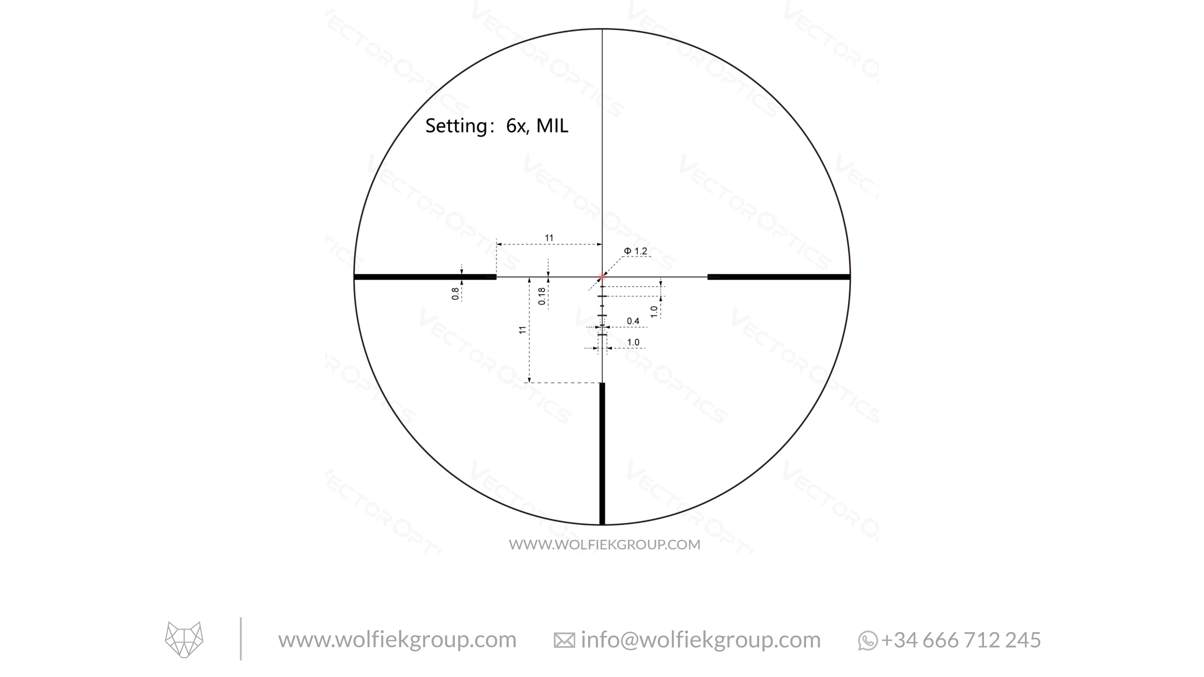 Vector Optics Continental Riflescope - x6 1-6x24 Fiber SFP - Image 6