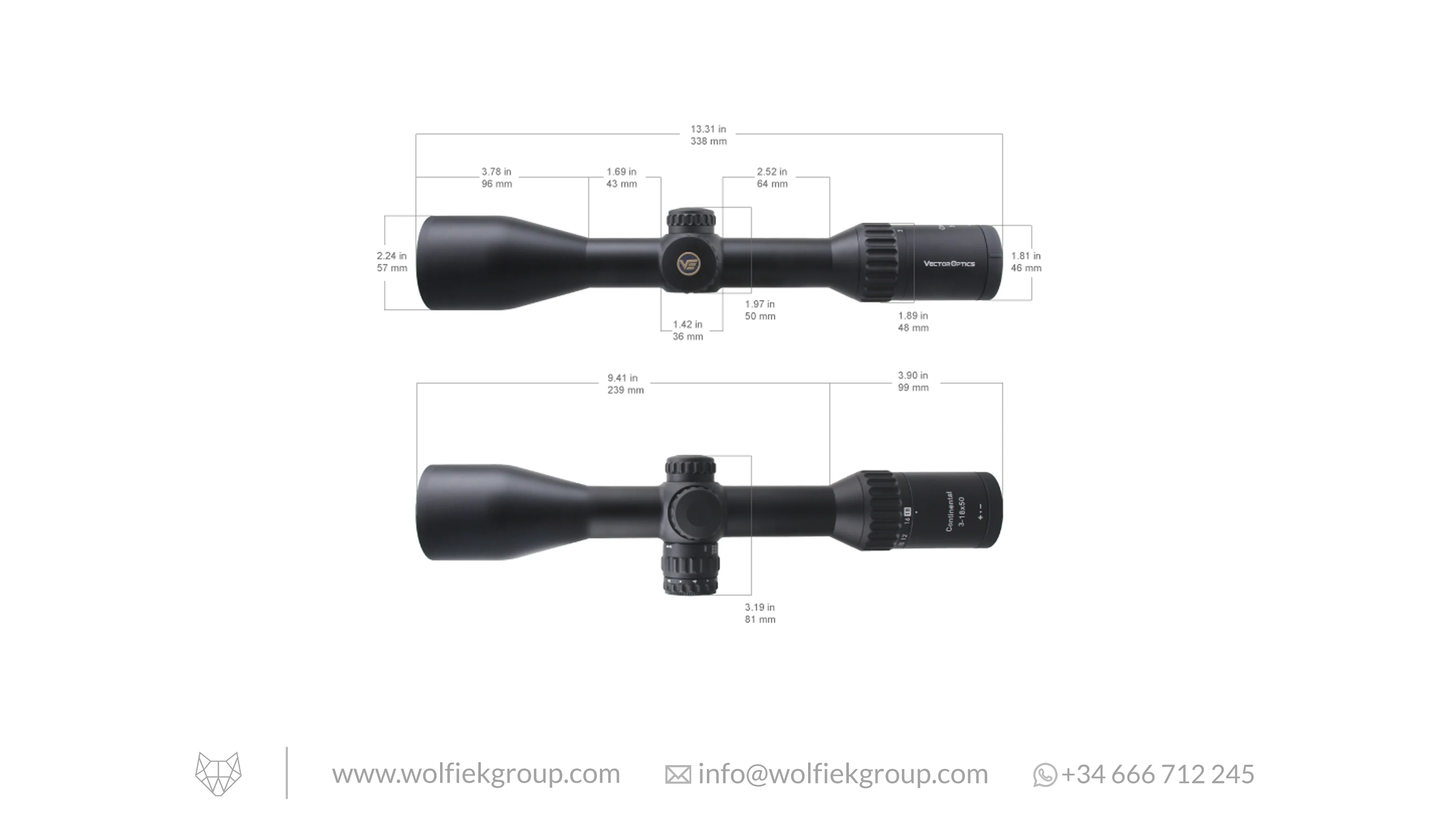 Vector Optics Continental Hunting Scope - x6 3-18x50 CDM SFP - Image 5