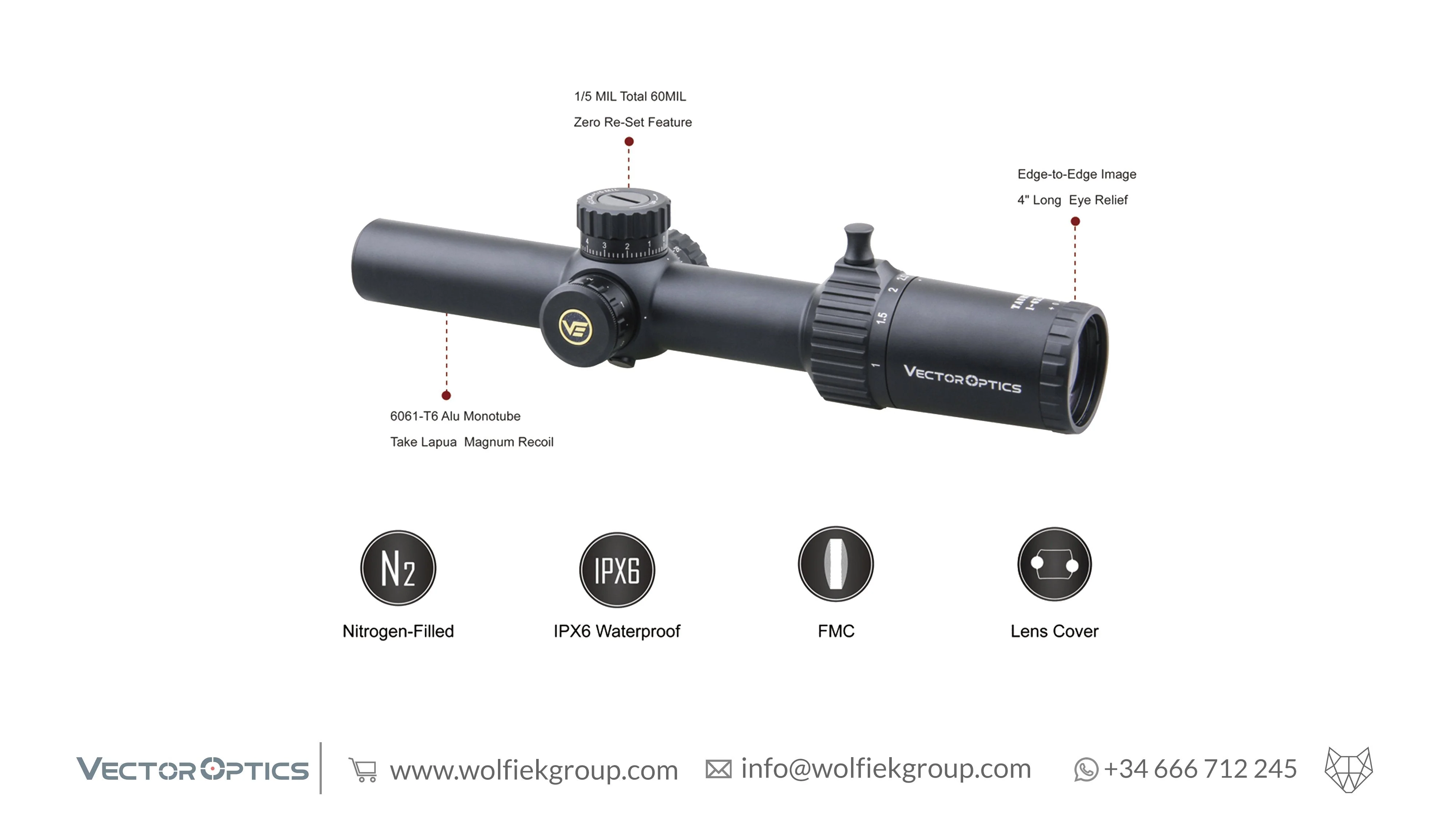 Vector Optics Taurus Riflescope - 1-6x24 FFP - Image 4