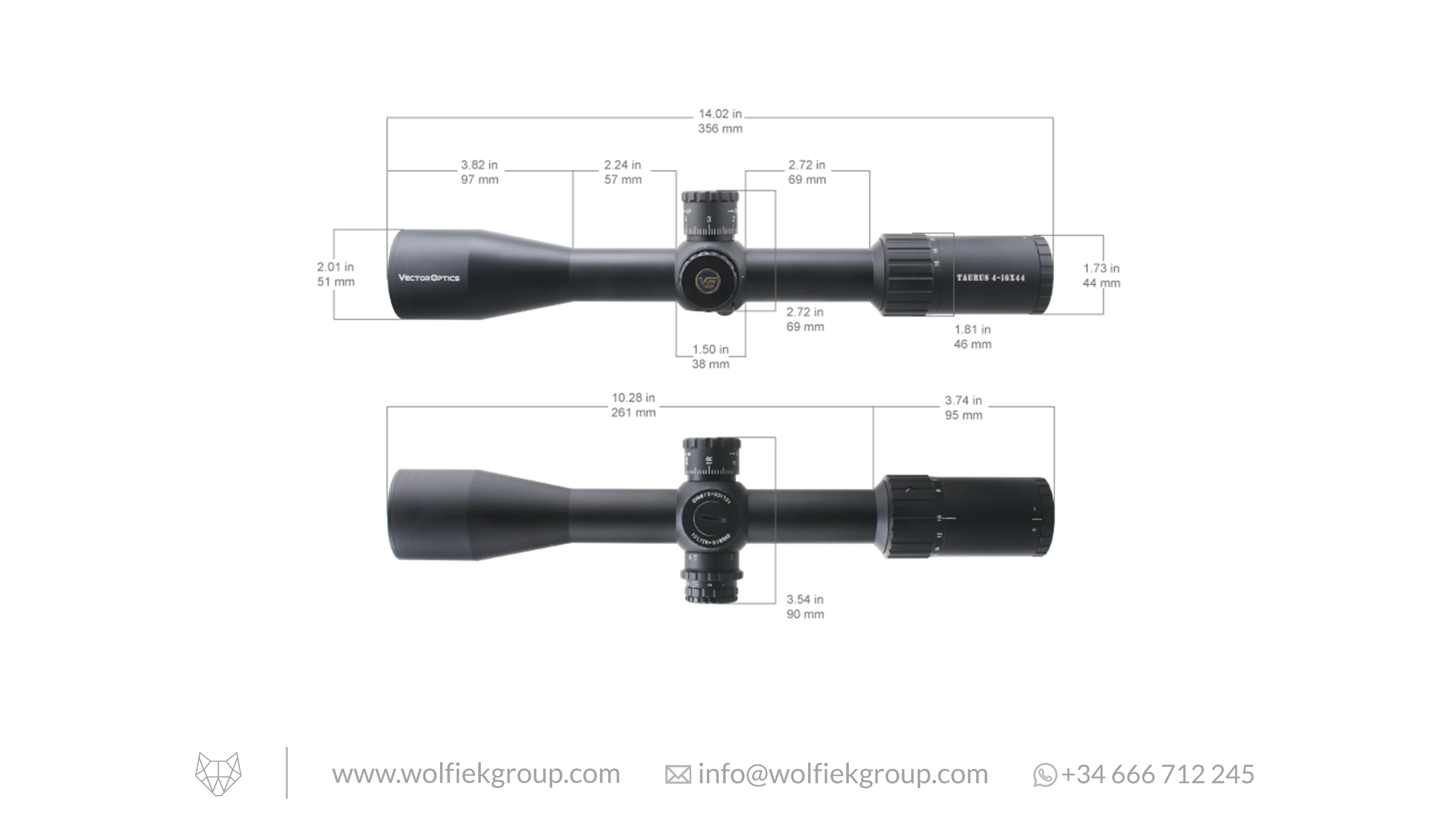 Vector Optics Taurus Riflescope - 4-16x44 HD SFP - Image 3