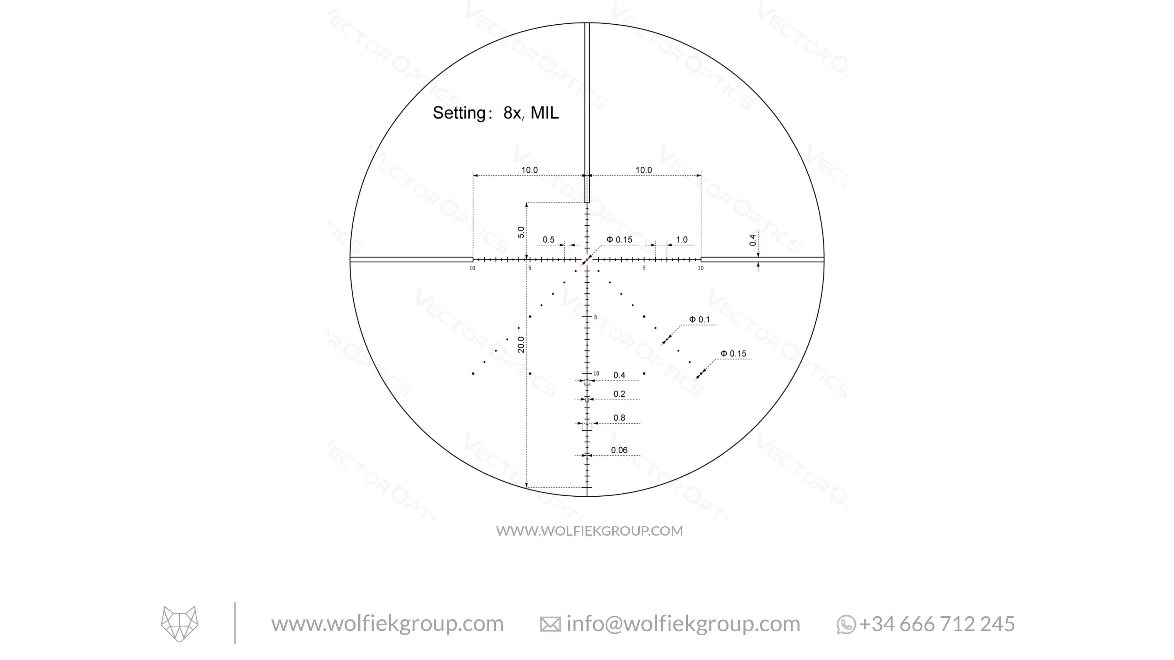 Vector Optics Veyron Riflescope - 2-8x32 IR SFP - Image 6