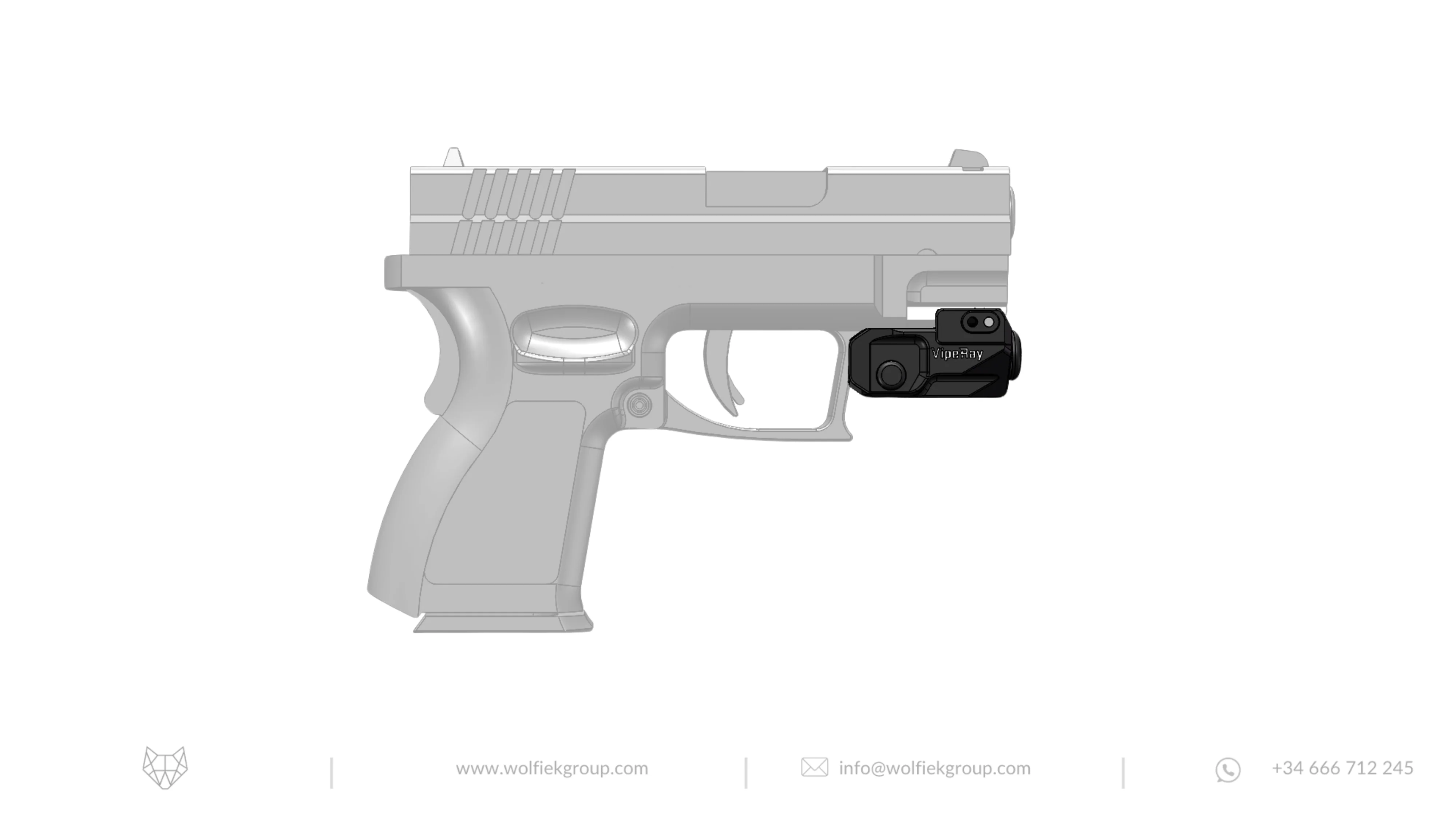 Vector Optics VipeRay Scrapper Subcompact Pistol Green Laser Sight - Image 3